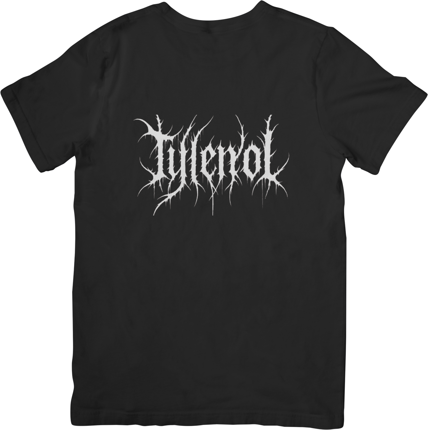 01 Tylenol black metal logo t-shirt